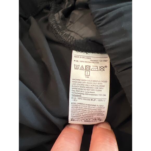 NWT Banana Republic size medium rayon/viscose wide leg black pants - Picture 5 of 5